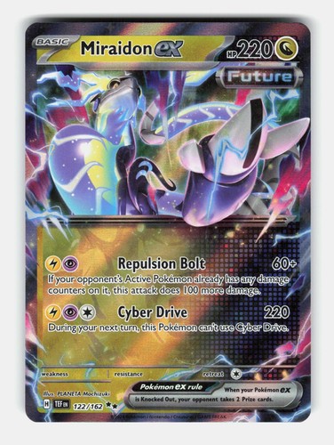 Miraidon ex 122/162 Double Rare Temporal Forces Pokemon Holo Near Mint