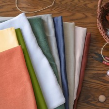 100 Pure Linen Fabric 78" by The Yard - Solid Color for Sewing, Embroidery, Cra