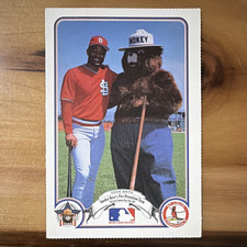 U.S. Forest Service 1987 Smokey Bear Fire Prevention Team Ozzie Smith #9 Base
