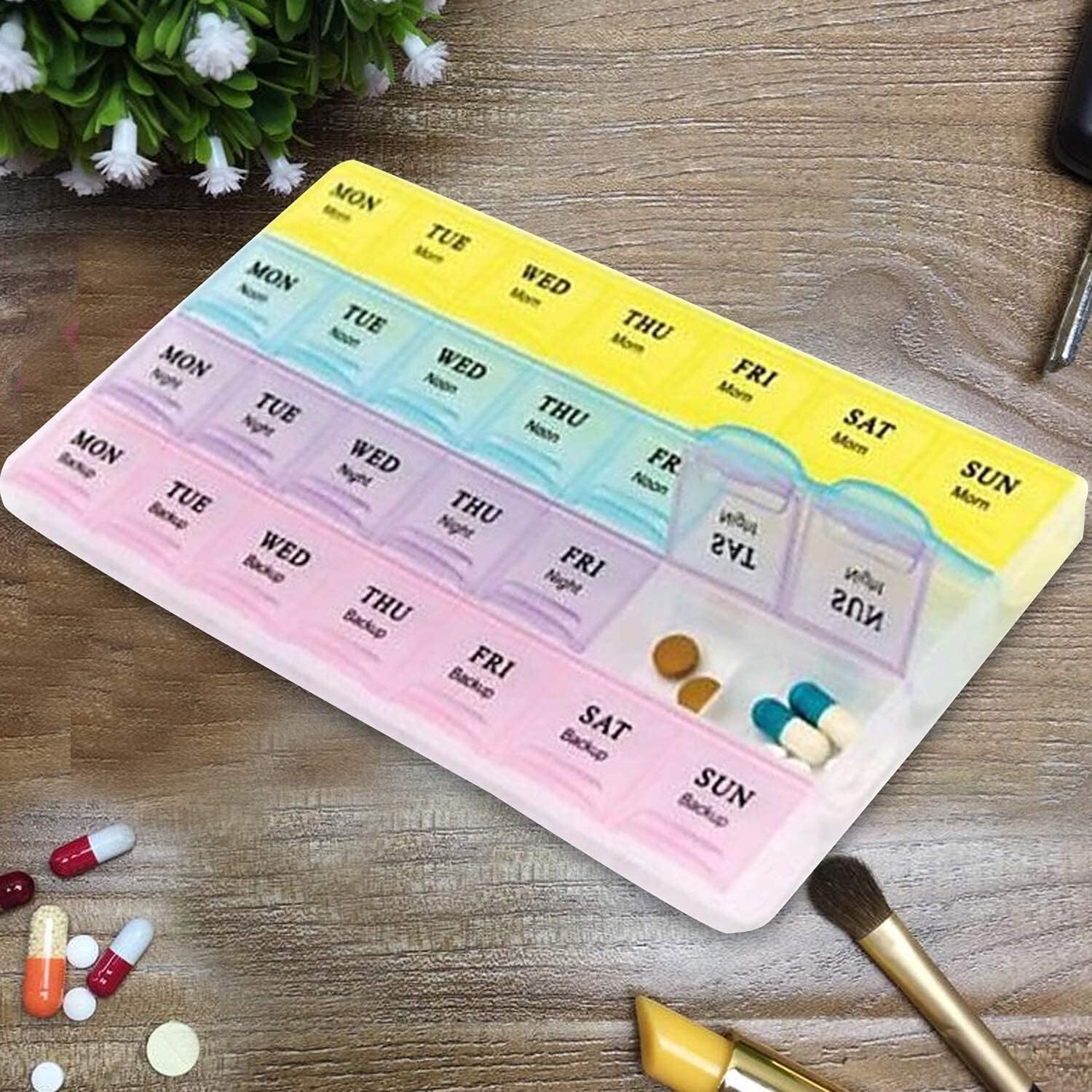 Bargain Factory Weekly Pill Box 7 Day 28 Compartments Tablet Organiser