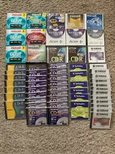 HUGE LOT (89) CD-R & CD-RW BLANK DISCS! Philips, TDK, Sony, HP, BRAND NEW Sealed