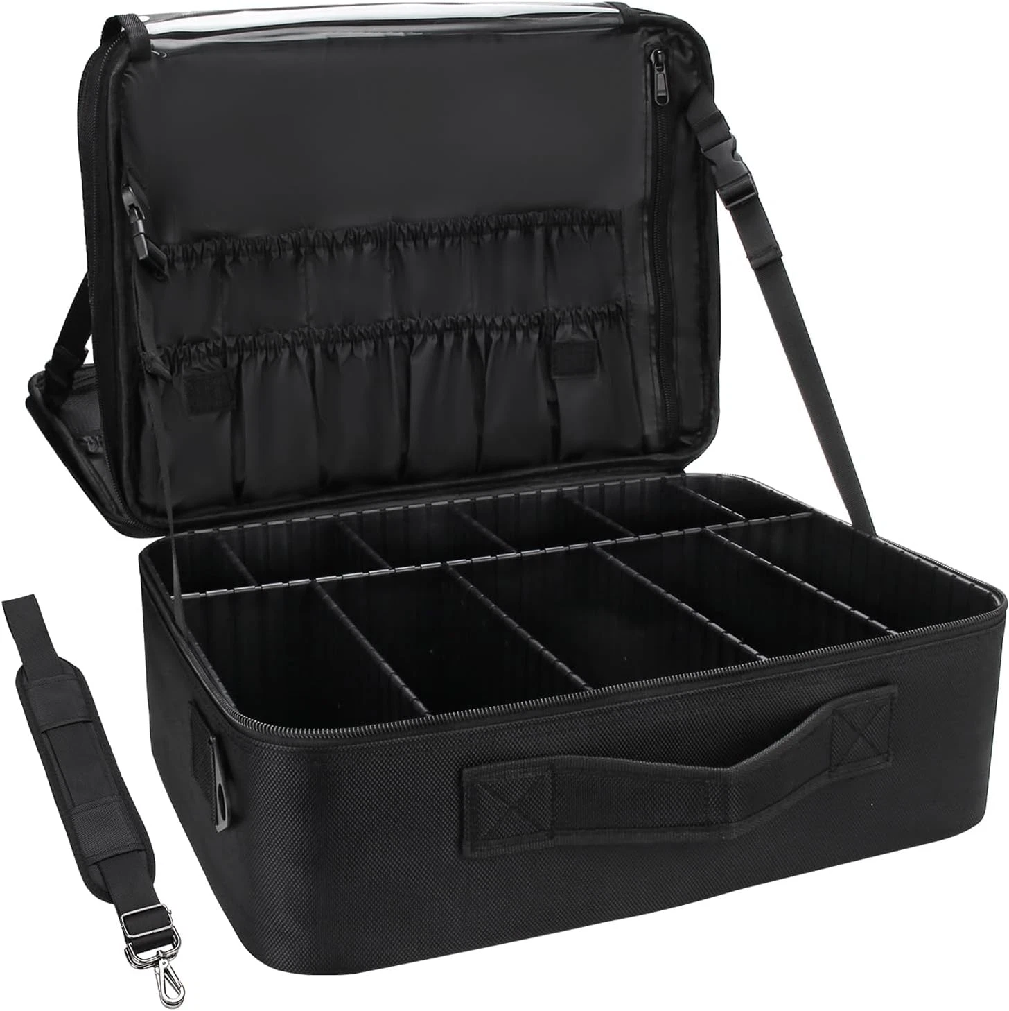 Extra Large Makeup Case for Travel - Adjustable Organizer for Artists & Beauty