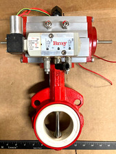 Bray Pneumatic Actuator 92-0830-11310-532 120V Solenoid w/ 3" Butterfly SS Valve