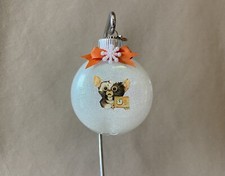 Handmade Gremlins  Gizmo  2  Round Disk Shaped Glass Ornament, Made In USA , New