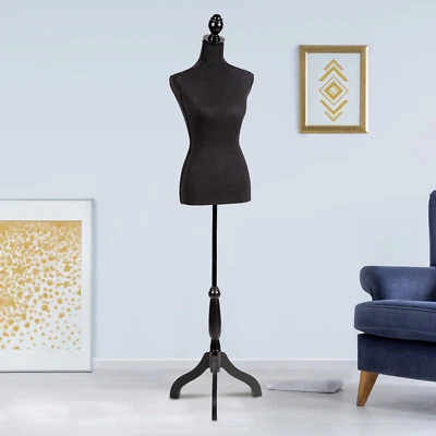 PIKAQTOP Female Mannequin Torso Manikin Body Dress Form Clothing Form with Tripod Stand