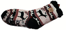 Muk Luks Fleece Lined L/XL 8-10 Slip Resistant Cabin Socks NWT