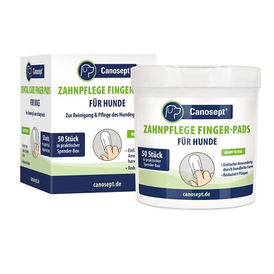 Canosept Zahnpflege Finger-Pads für Hunde Fingerling 50 Stück (0,24 /1EA)