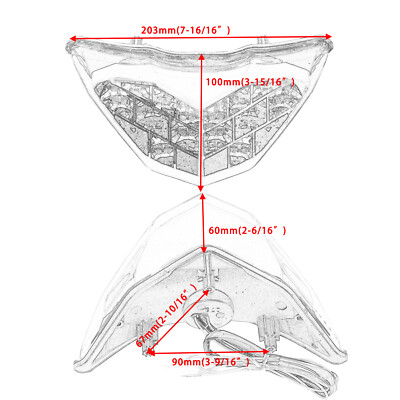 LED Brake Tail Light For Kawasaki Ninja 300/ABS 2013-17 Integrated