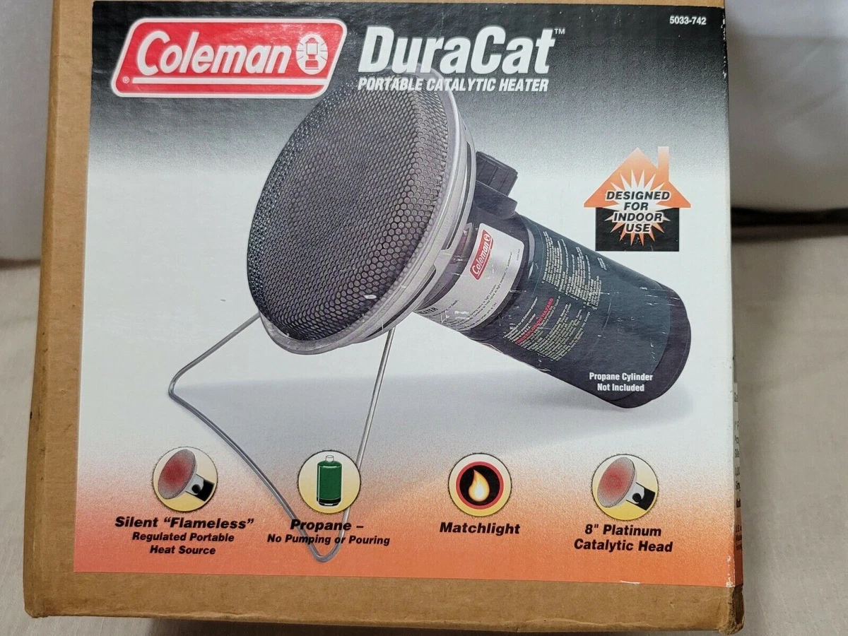 Coleman DuraCat 5033-742 Propane Catalytic Portable Heater, 8u0026#034;  Platinum Head 76501214277 | eBay