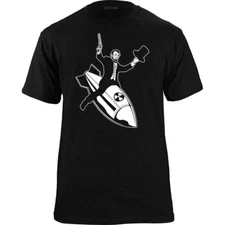 Funny Lincoln on Missile Graphic T-Shirt
