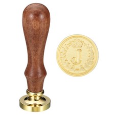 Alphabet J Wax Seal Stamp Initial Letter Sealing Wax Stamp Retro, Style 4