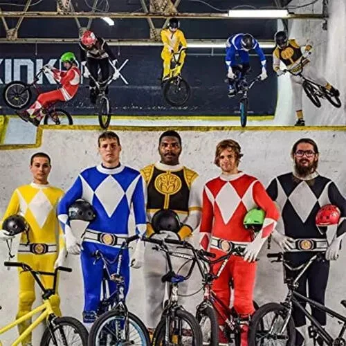 Traje Morphsuit Power Ranger Blanco Adulto Hombre Superhéroe Disfraz Piel Traje M - XXL Foto 4 de 4