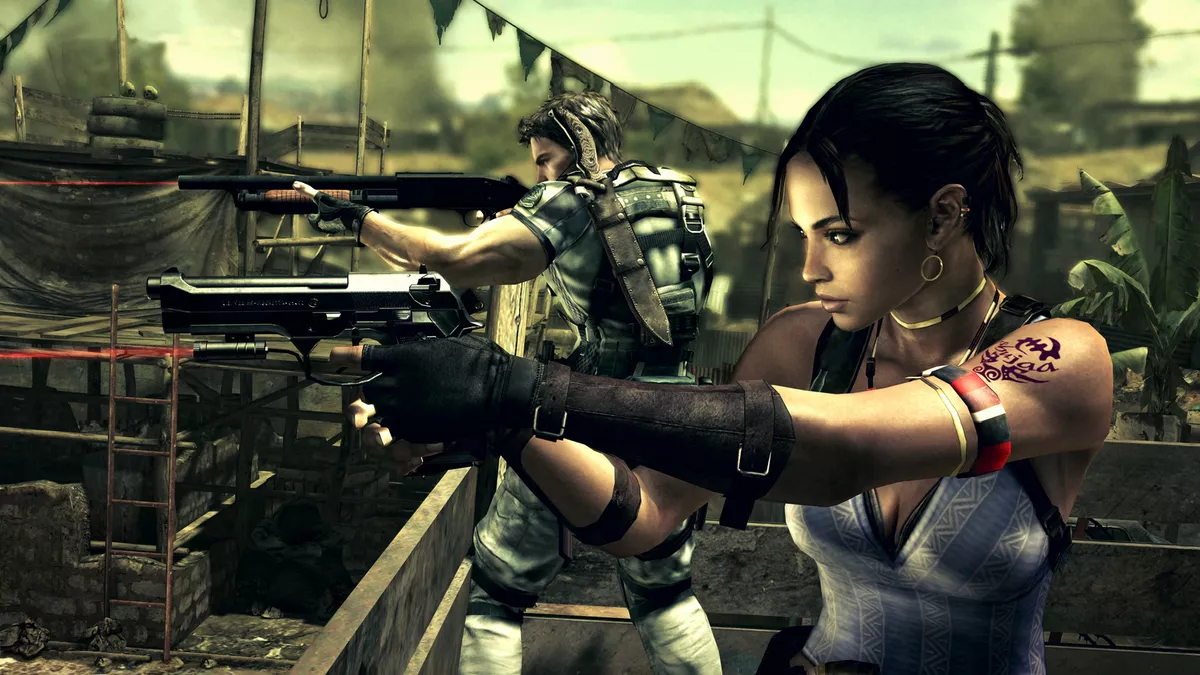 Download Two Main Characters Of Resident Evil 5 Wallpaper