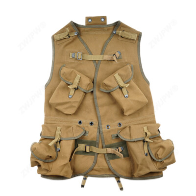 WWII US ARMY RANGER Combat Assault Khaki Vest CANVAS SIZE L | eBay
