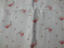 Coupon De Tissu Ancien Brodé Fleur - 64 X 82 Cm, Polyester, Vintage Français