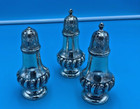SALT & PEPPER SHAKERS W.B. SILVER OR SILVER-PLATED 5"  SET OF 3 DAMAGES VINTAGE — photo 3