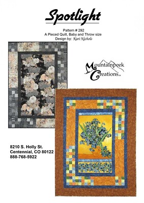 SPOTLIGHT Quilt Pattern for Panel Fabrics / Mountainpeek Creations Two Sizes