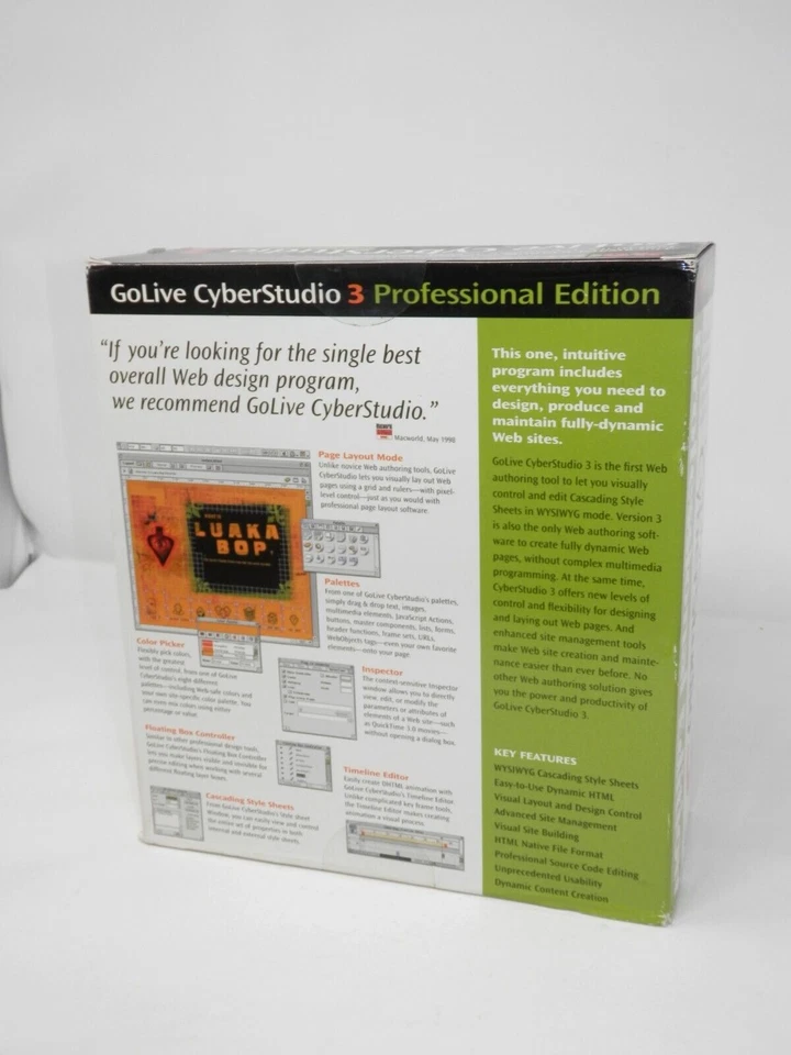 GoLive CyberStudio 3 Professional for Mac • Macintosh Vintage 1998 NOS SEALED - Image 4 of 4