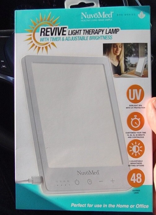 NuvoMed REVIVE Light Therapy Lamp with Timer & Adjustable Brightness
