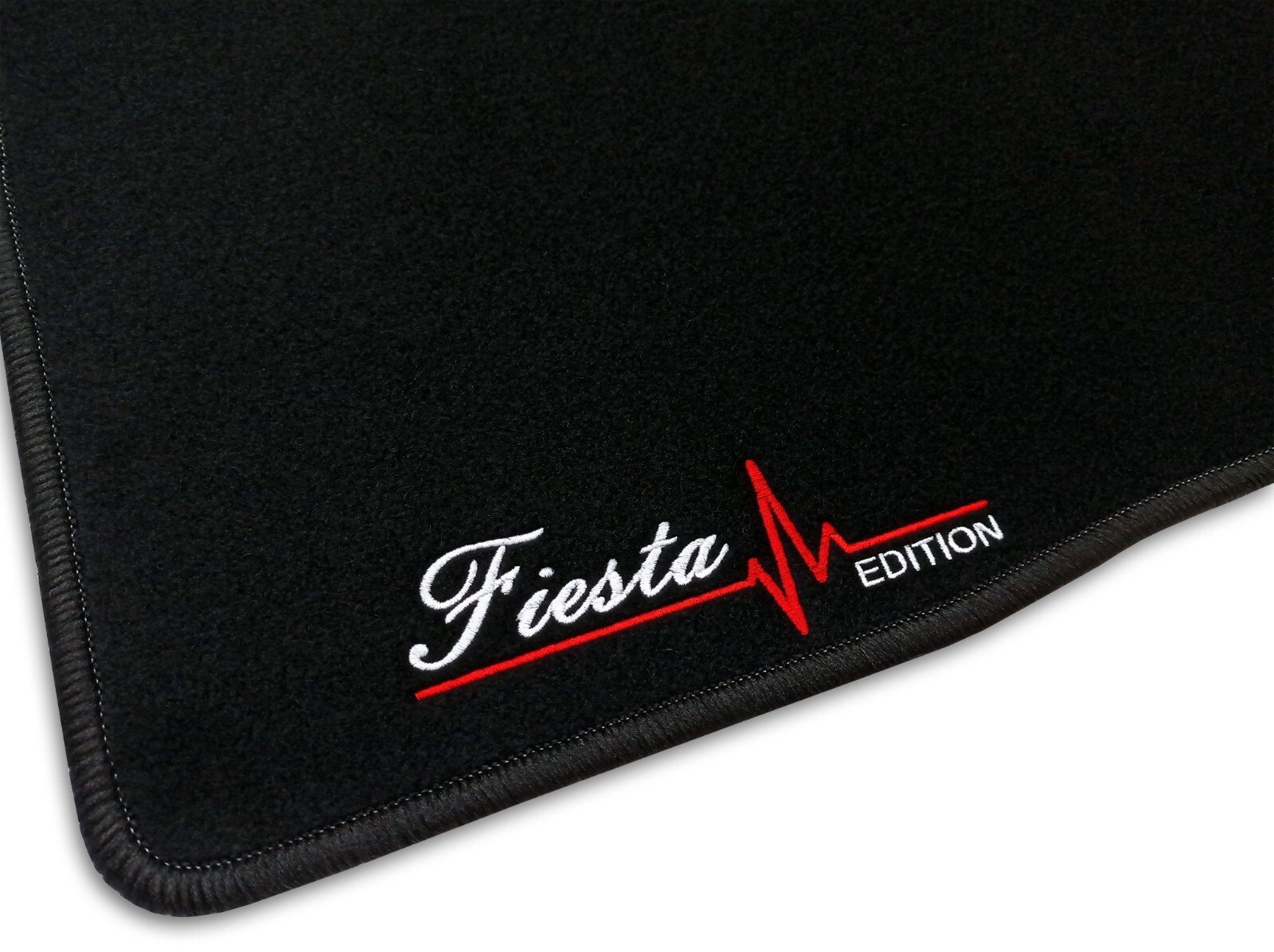 VELOURS FUßMATTEN für FORD FIESTA MK7 (20082017) SCHWARZ + STICKEREI eBay