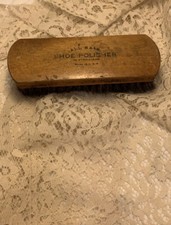 Vintage All Hair Shoe Polisher Horse Hair Shine Wooden Brush U.S.A.