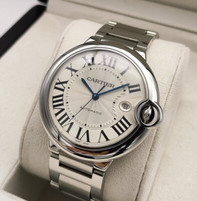 Authentic Cartier Ballon Bleu W69012Z4 Swiss Automatic Men's Watch w/ Box & Card