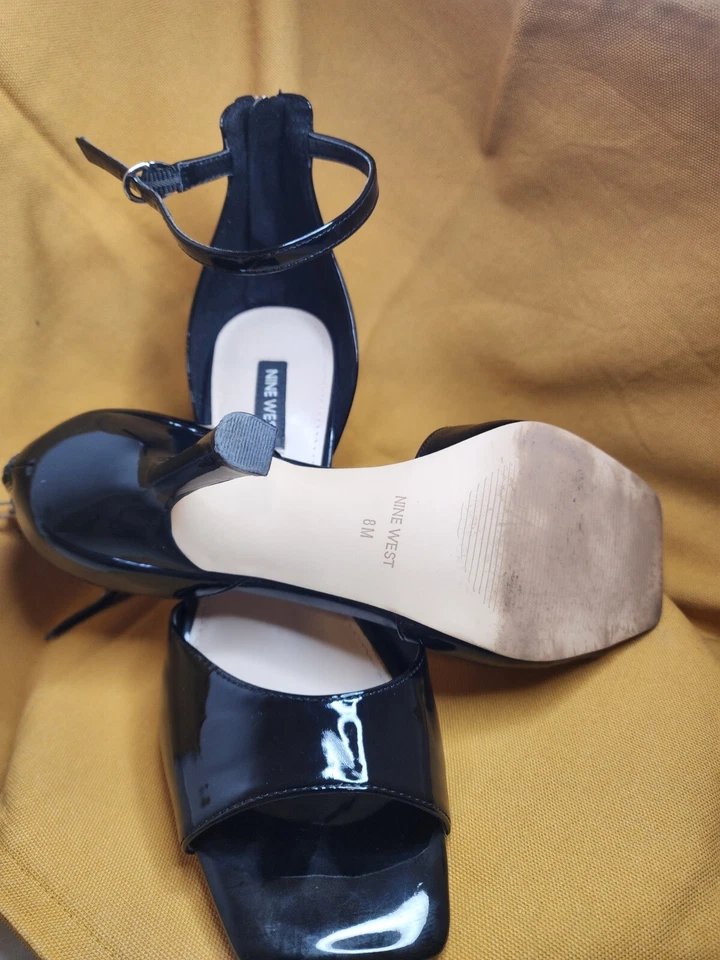 zapatos de mujer, Nine West, negro, brillo, 8,38,5, lujo, fiesta, noche, elegantes Foto 2 de 4