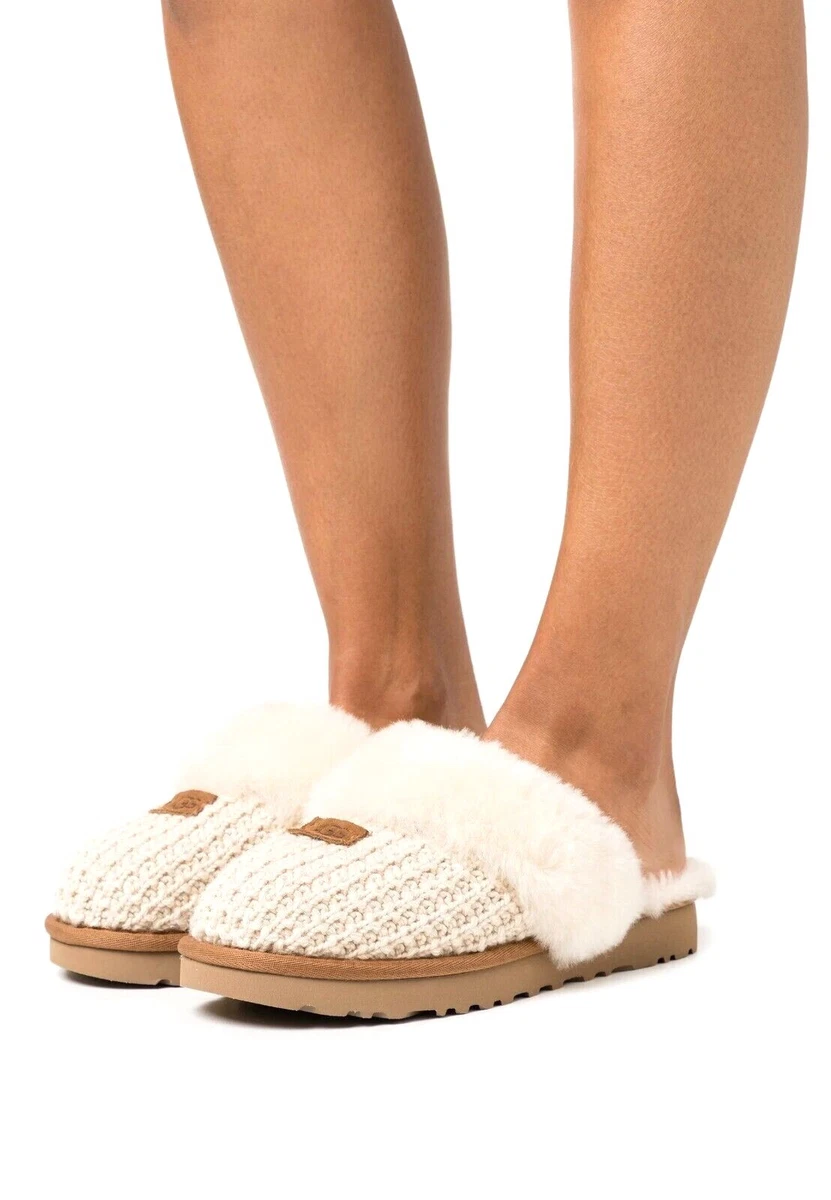 Ugg knit slippers store cream