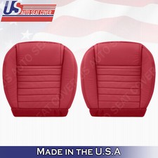 Driver Passenger Bottoms Red Leather Seat Covers 2005 To 2009 Fits Ford Mustang