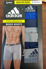 Adidas Mens Performance Boxer Briefs 4 Pack Men Small Quick Dry 5" Inseam NEW