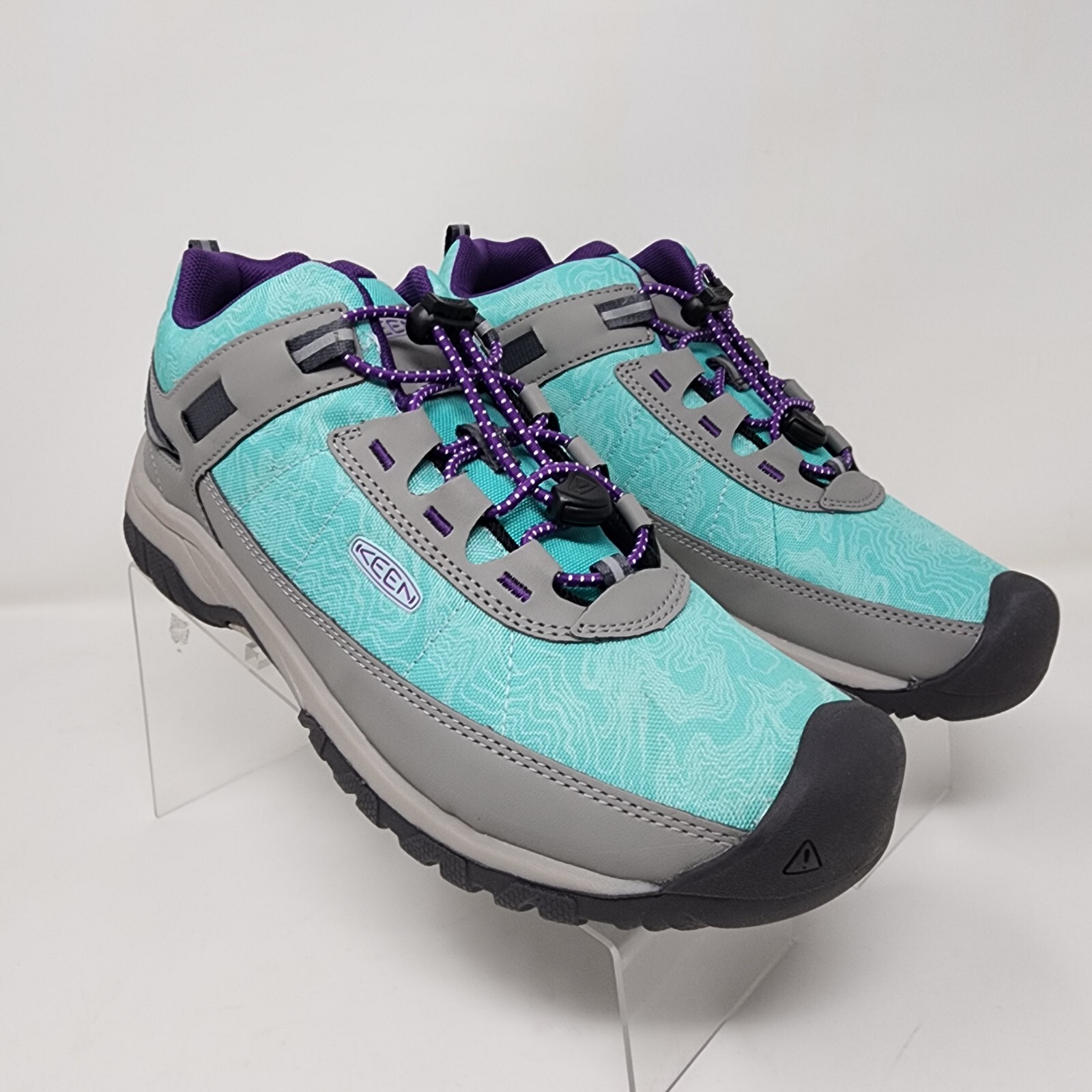 KEEN Scarpe da trekking appassionate gioventù 6 verdi targhee sfiato sport pizzo rapido logo