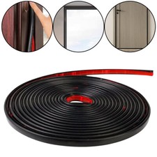 6M Rubber Weather Seal Strip D-Shape Draught Excluder for Door Frame and Gaps