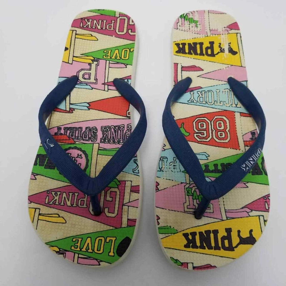 Sandalias chanclas rosa Victoria Secret multicolor talla 7 vintage Foto 2 de 4