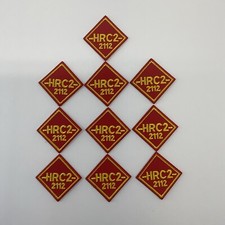 10 etichette di ricambio patch HRC2 2112 FR ignifughe ignifughe FRC ROSSO/GIALLO