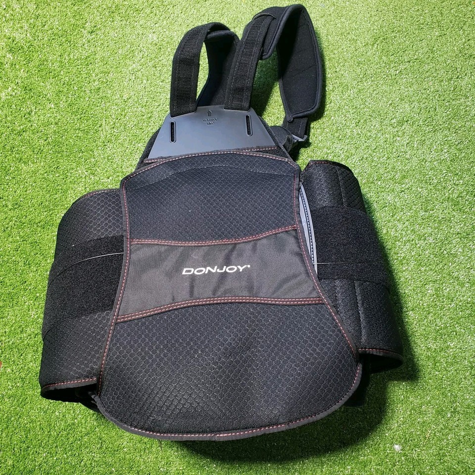 DonJoy Back Brace II TLSO Large XL Black with Shoulder Straps Thoracic