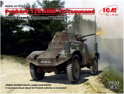French Panhard AMD-35 (178) Armored Command Vehicle 35375 Plastic Model