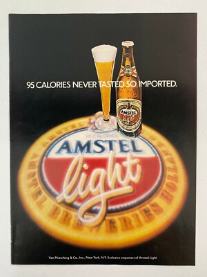 Amstel Light 1984 Vintage Print Ad