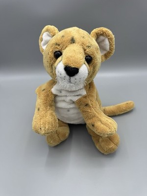 WILDLIFE ARTISTS Cheetah Cub Plush 14  Spotted Leopard Stuffed Animal