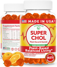 Lunakai USA Made Super Chol Gummies – 1200Mg Plant Sterols & Stanols – 60Ct