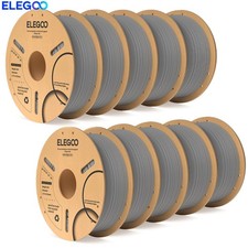 10kg ELEGOO Grey PLA 3D Printer Material 1.75mm Filament For FDM 3D Printer US