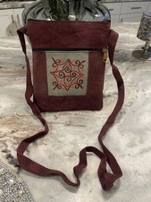 Suede Leather Embroidery Bag