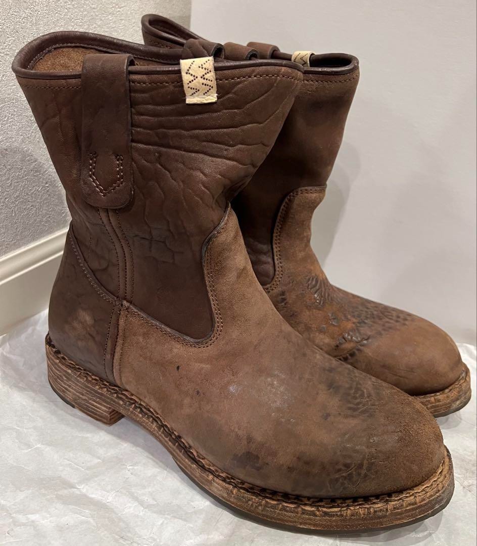 Visvim WABANAKI Folk Work Boots DK Brown US 9.5 - Rare Leather image 3