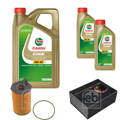 FEBI Inspektionspaket 7L Castrol EDGE Titanium FST 5W-30 LL für Porsche Macan