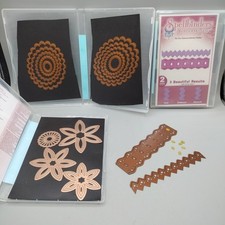 Spellbinders Dies - Lot Of 3 Oval Scalloped,Daisy Flower Topper, Diamond Border