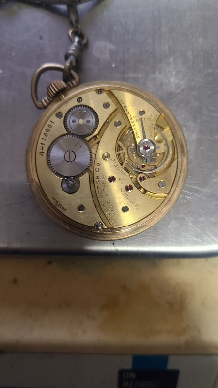 1905 Gruen Veri-Thin Swiss 17J 10k Gold Filled Pocket Watch RUNS