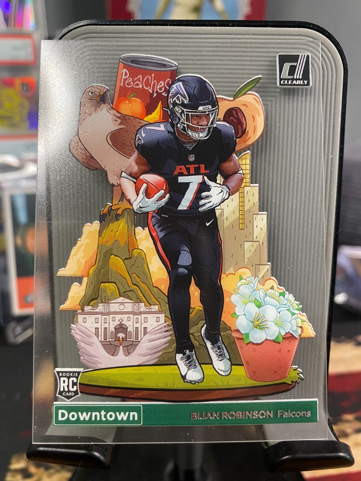 2023 donruss clearly downtown bijan robinson falcons football