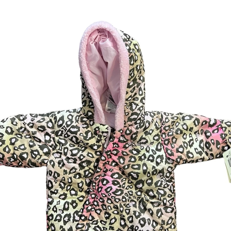 Nuevo con etiquetas Columbia 6M Infantil Traje de Nieve Bunting Bolso Rosa Leopardo Talla 6 Meses Foto 2 de 4