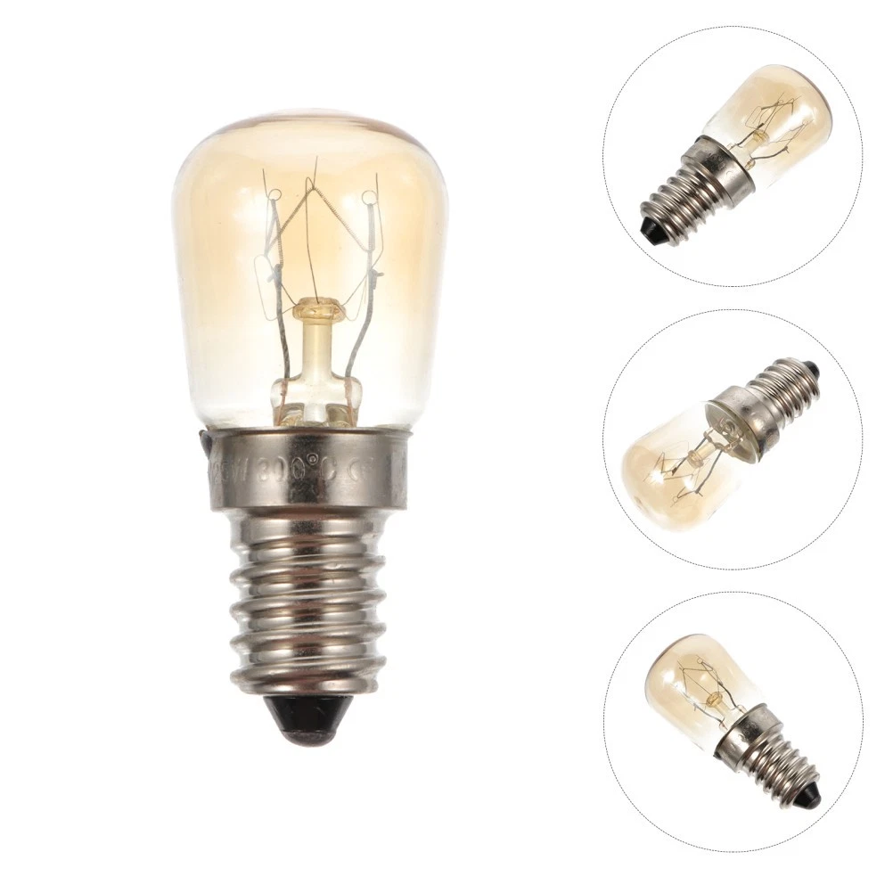 3 Pcs Heat Resistant Appliance Light Bulb Oven Lamp Halogen E14 25 W