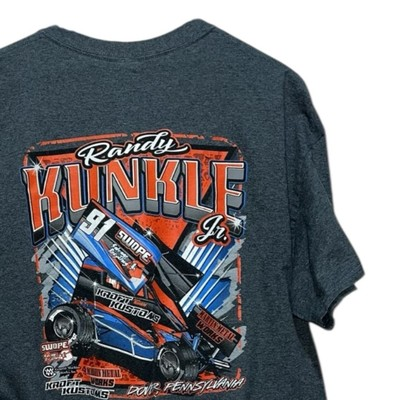 #ad #ad Randy Kunkle Jr 91 Sprint Car Dirt Track Racing T Shirt Dover PA Grey XL $17.99