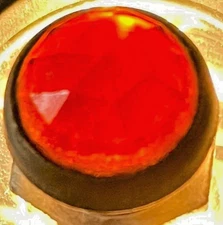 Vintage Jewel hex screw lens Indicator light red